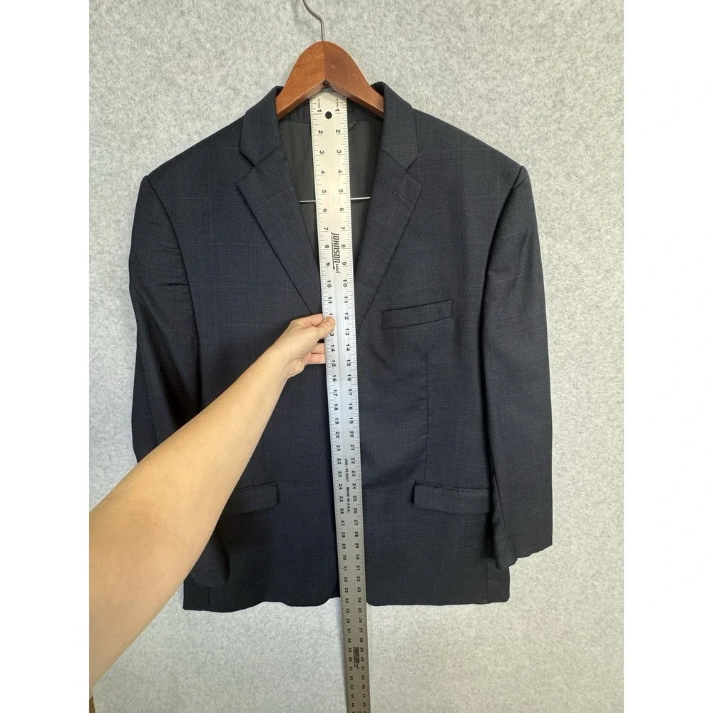 Lauren Ralph Lauren 42R 42x32 Blue‎ Glenn Check 100% Wool Mens Suit